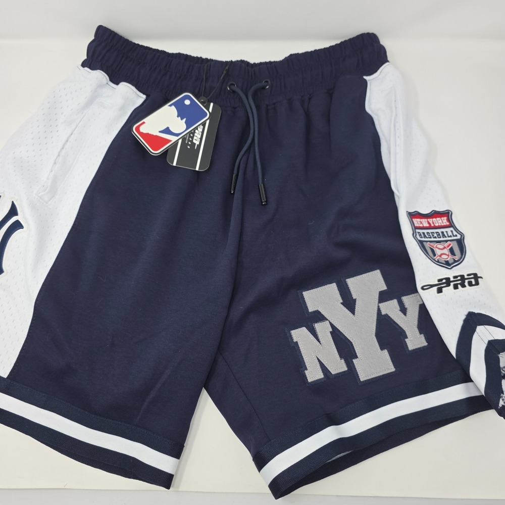 Pro Standard Shorts Mens L Navy Blue New York Yankees Letterman Baseball NWT